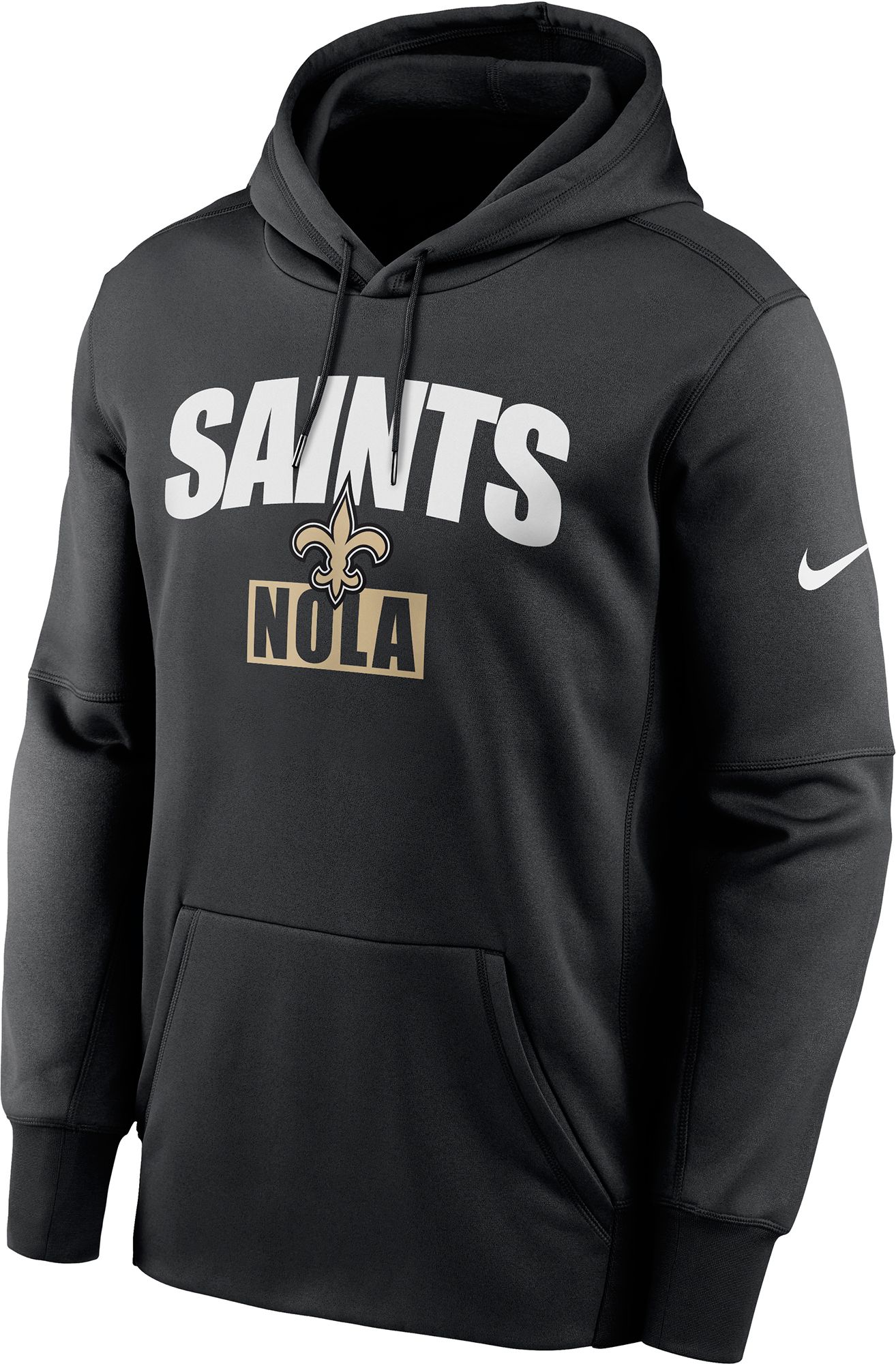 Nike Youth New Orleans Saints Sideline Club Black Pullover Hoodie