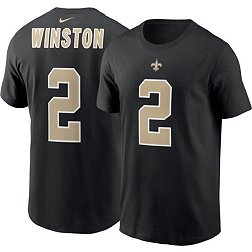 Nike Men's New Orleans Saints Jameis Winston #2 Black T-Shirt