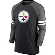 Nike Men's Pittsburgh Steelers Dri-FIT Black Long Sleeve Raglan T-Shirt