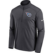 Nike Men's Tennessee Titans Logo Pacer Grey Half-Zip Pullover