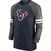 Nike Men's Houston Texans Dri-FIT Navy Long Sleeve Raglan T-Shirt