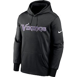 Nike Men's Minnesota Vikings Wordmark Therma-FIT Black Hoodie