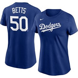 Nike Women's Los Angeles Dodgers Mookie Betts #50 Dodger Blue T-Shirt
