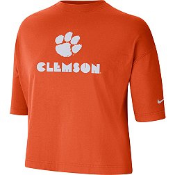Nike Women's Clemson Tigers Orange Dri-FIT Cropped T-Shirt
