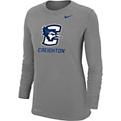 Nike Women's Creighton Bluejays Grey Dri-FIT Core Cotton Long Sleeve T-Shirt