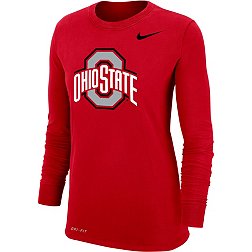 Nike Women's Ohio State Buckeyes Scarlet Dri-FIT Cotton Long Sleeve T-Shirt