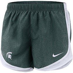 Nike Women's Michigan State Spartans Green Dri-FIT Tempo Shorts
