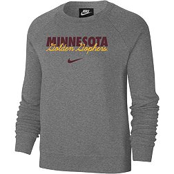 Nike Women's Minnesota Golden Gophers Grey Varsity Crew Neck Sweatshirt