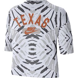 Nike Women's Texas Longhorns White Tie-Dye Boxy Festival T-Shirt