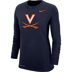 Nike Women's Virginia Cavaliers Blue Dri-FIT Cotton Long Sleeve T-Shirt