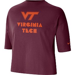 Nike Women's Virginia Tech Hokies Maroon Dri-FIT Cropped T-Shirt