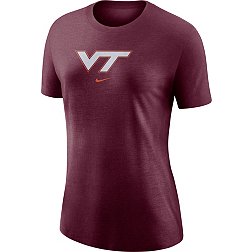 Nike Women's Virginia Tech Hokies Maroon Logo Crew T-Shirt