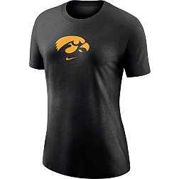 Nike Women's Iowa Hawkeyes Logo Crew Black T-Shirt