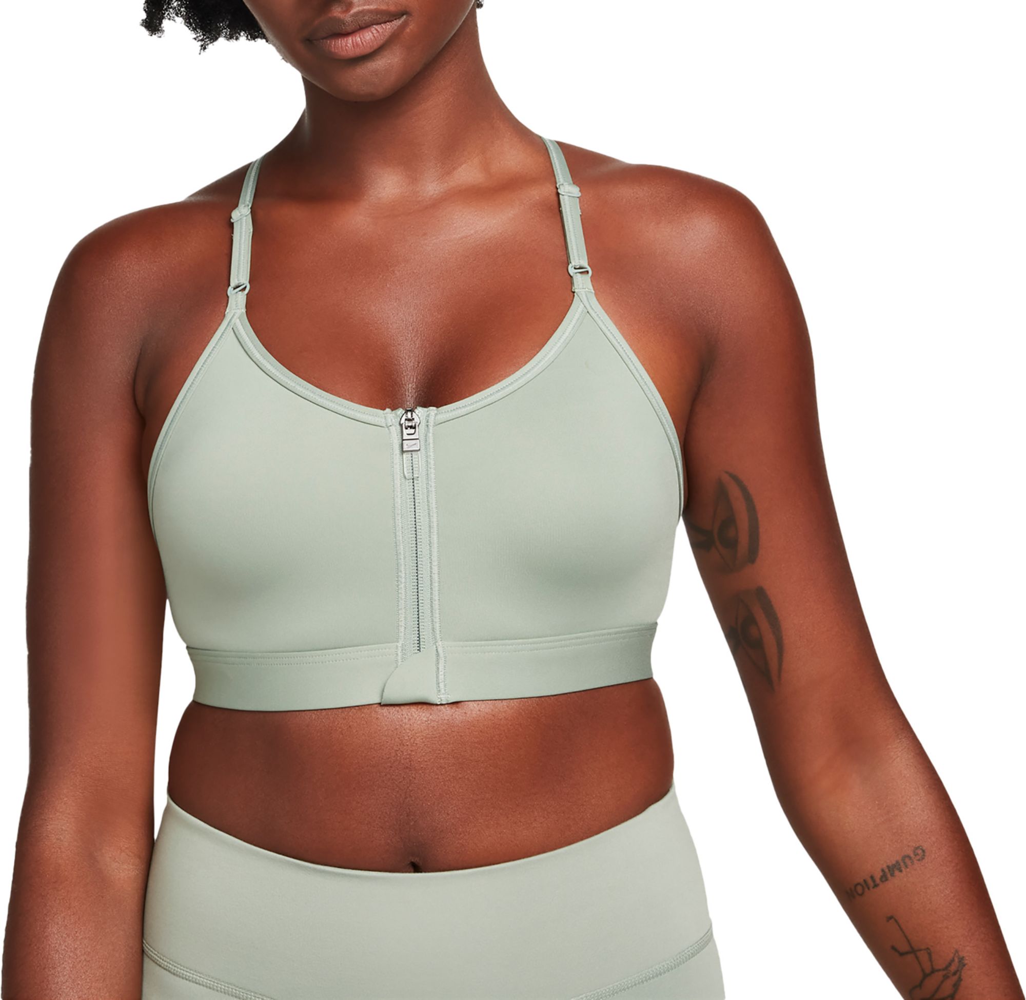 Nike / Women's Dri-FIT Indy Zip-Front Low Support Padded Sports Bra