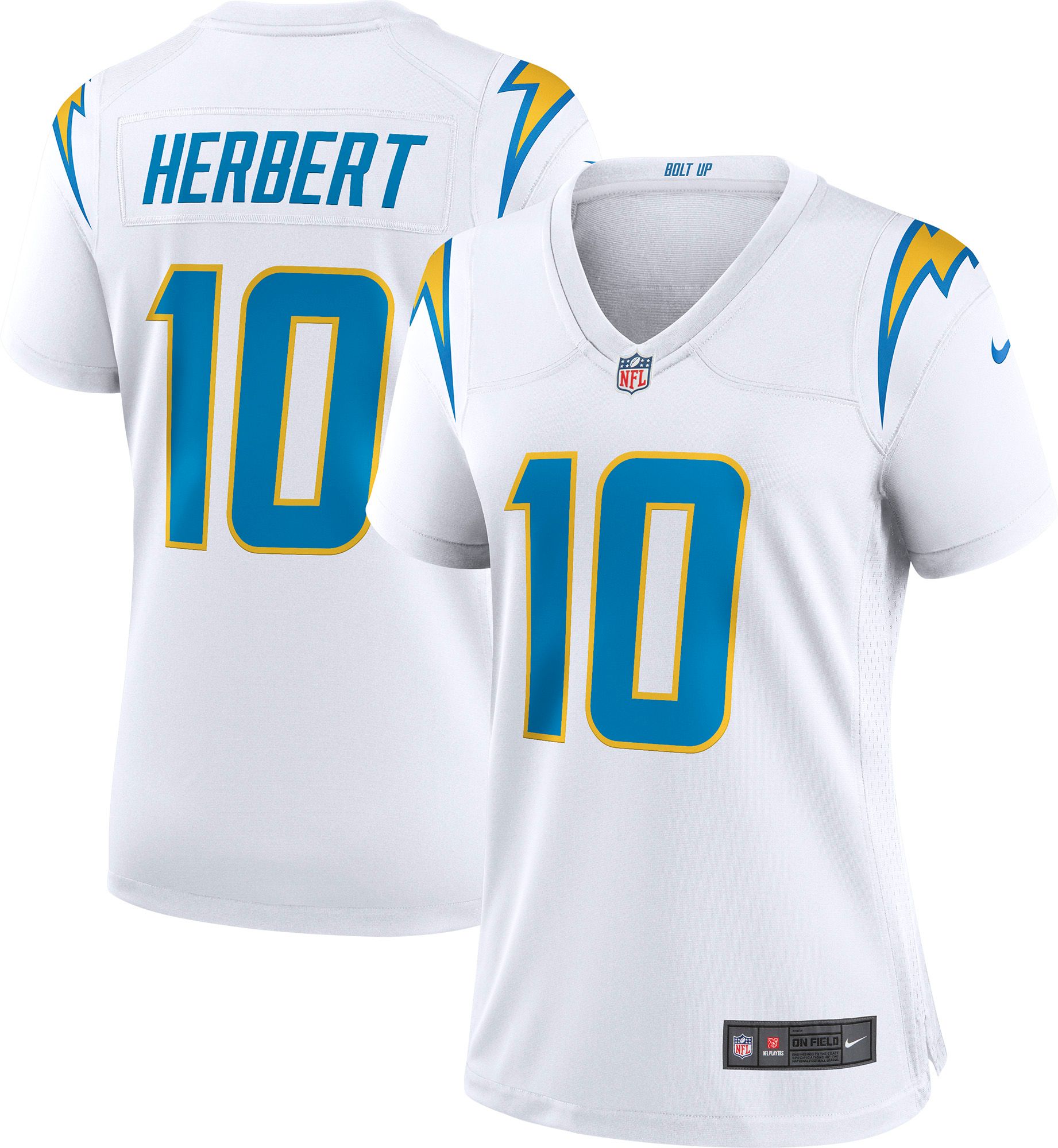 Nike Women's Los Angeles Chargers Justin Herbert #10 White Game Jersey