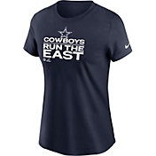 Nike Women's Dallas Cowboys 2021 Run the NFC East Division Champions Navy T-Shirt