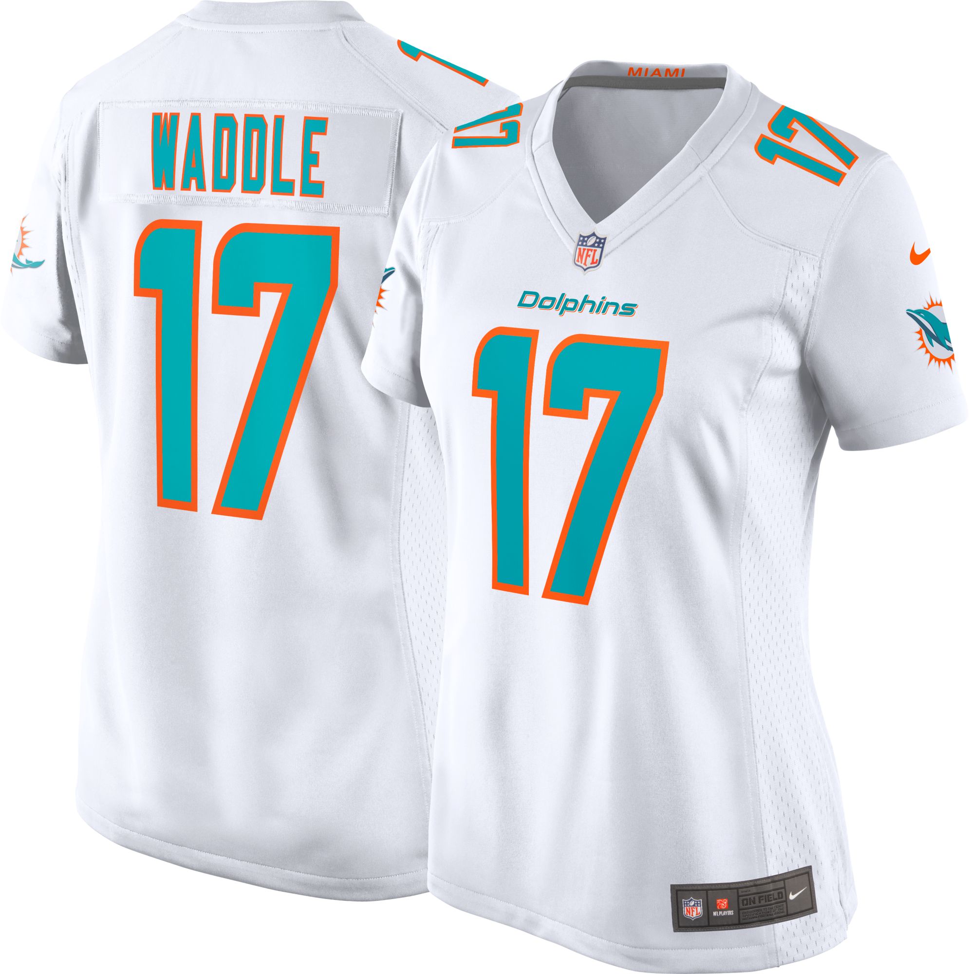 Nike / Women's Miami Dolphins Jaylen Waddle #17 White Game