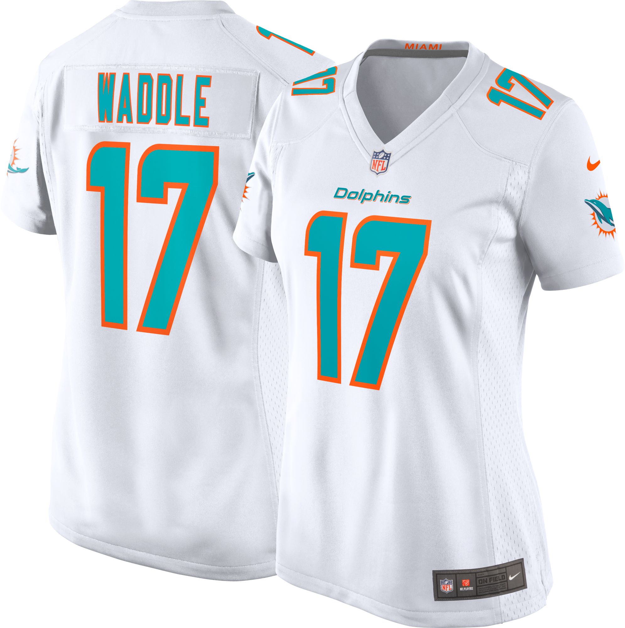 Nike Women's Miami Dolphins Jaylen Waddle #17 White Game Jersey