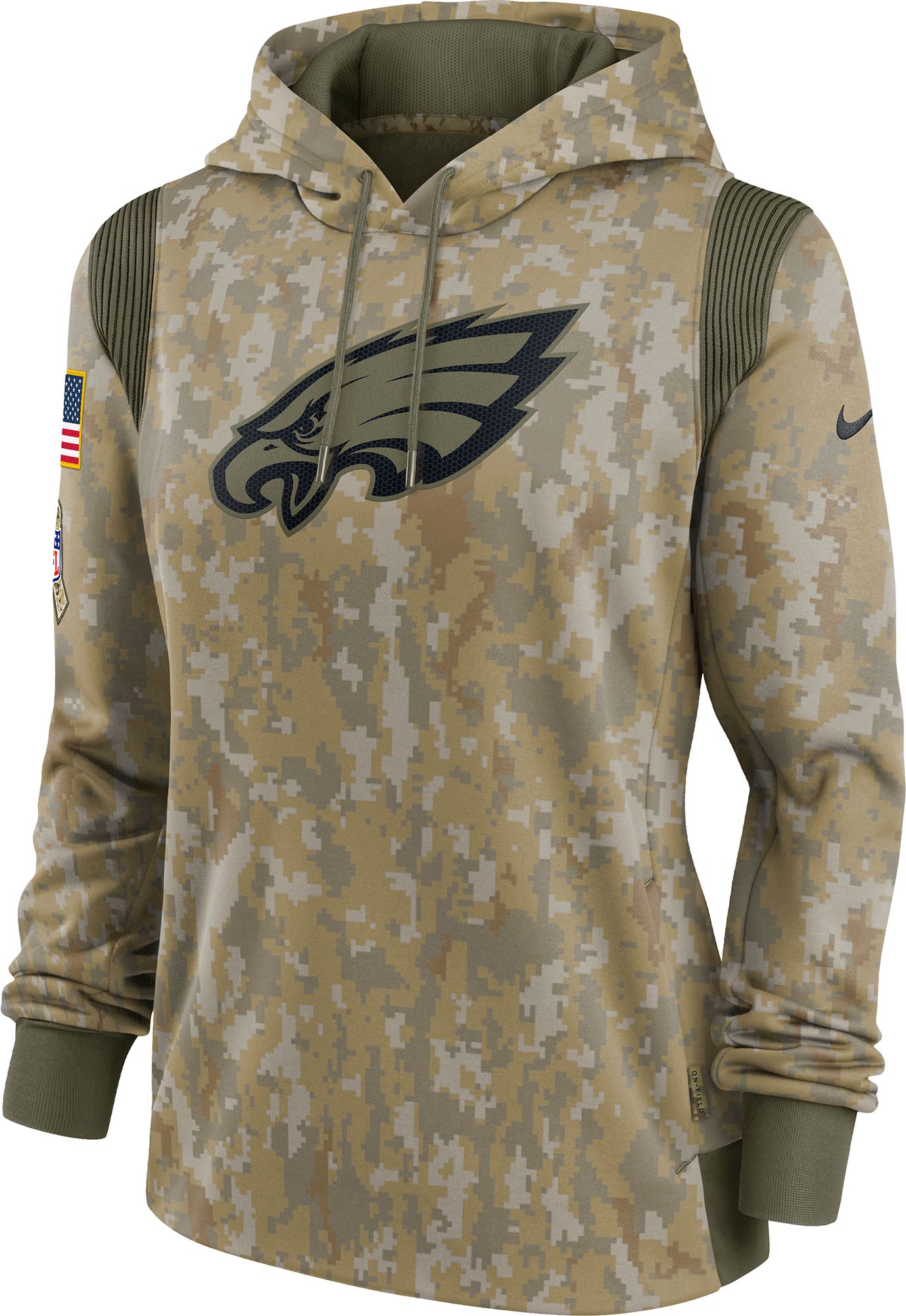 nike men's philadelphia eagles salute to service camouflage hoodie