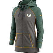 Nike Women's Green Bay Packers Gym Vintage Plus Size Full-Zip Hoodie