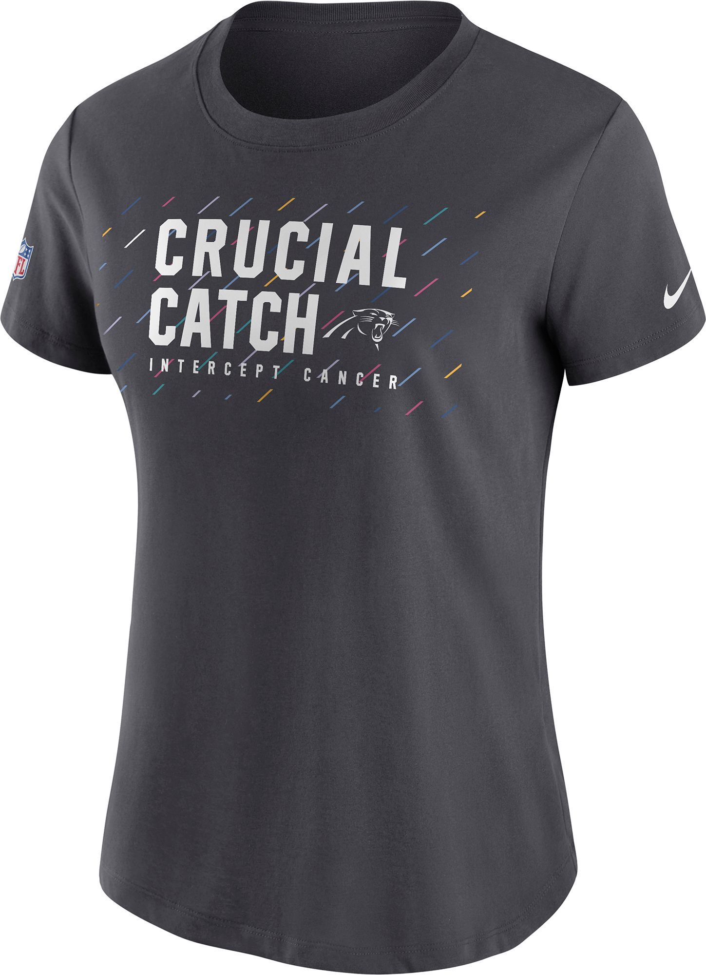 Nike / Women's Carolina Panthers Crucial Catch Anthracite T-Shirt