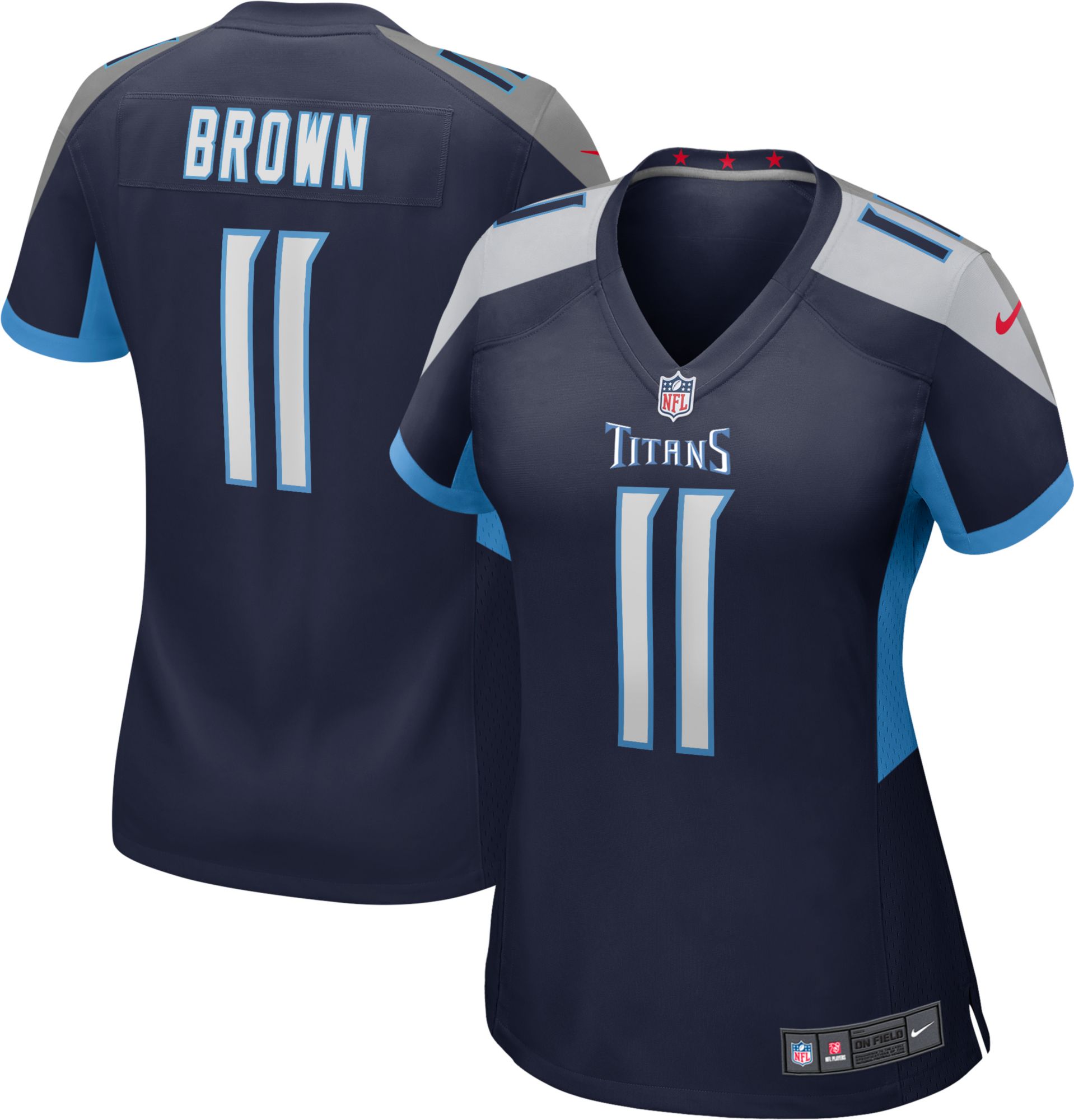 Nike / Men's Tennessee Titans A.J. Brown #11 Navy Game Jersey