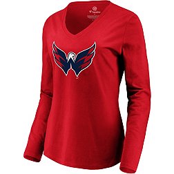 NHL Women's Washington Capitals Team Poly Red V-Neck T-Shirt