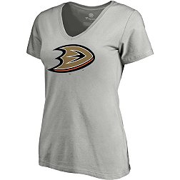 NHL Women's Anaheim Ducks Team Poly Grey V-Neck T-Shirt