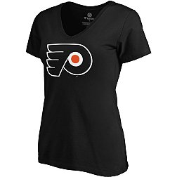 NHL Women's Philadelphia Flyers Team Poly Black V-Neck T-Shirt