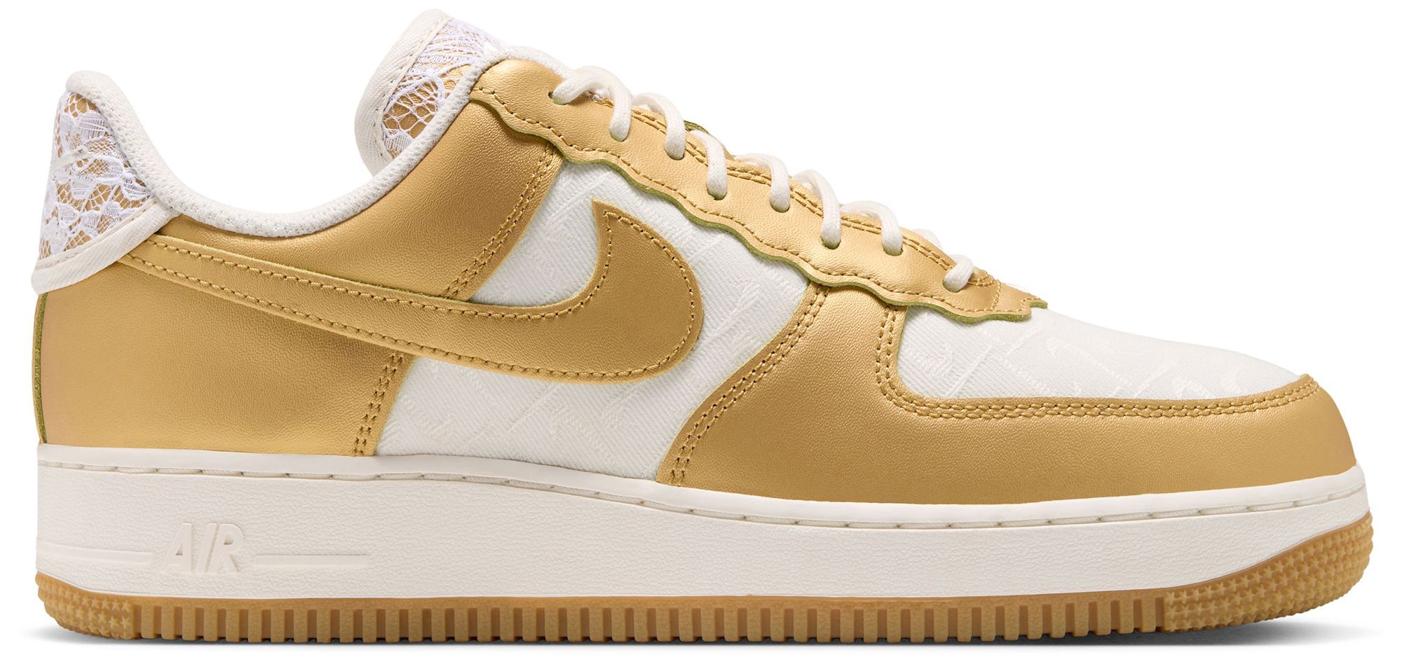 Nike Women's Air Force 1 '07 Shoes, Size 7.5, Sail/Metallic Gold