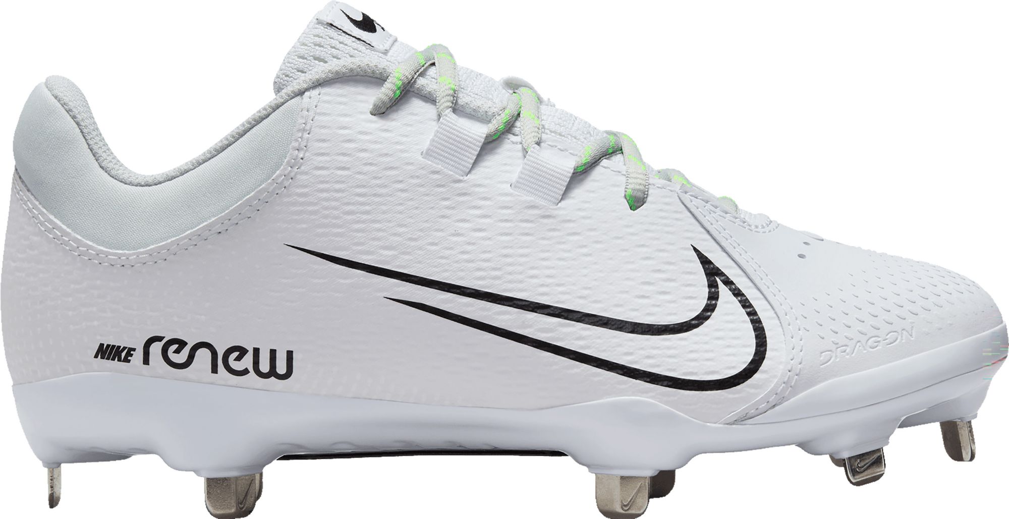 Nike Women's Hyperdiamond 4 Pro Metal Fastpitch Softball Cleats - White