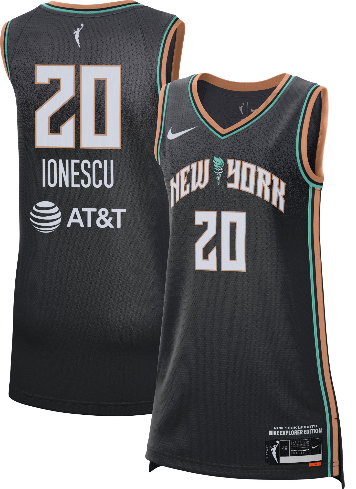 Nike Adult New York Liberty Sabrina Ionescu #20 Black Victory Explorer Jersey