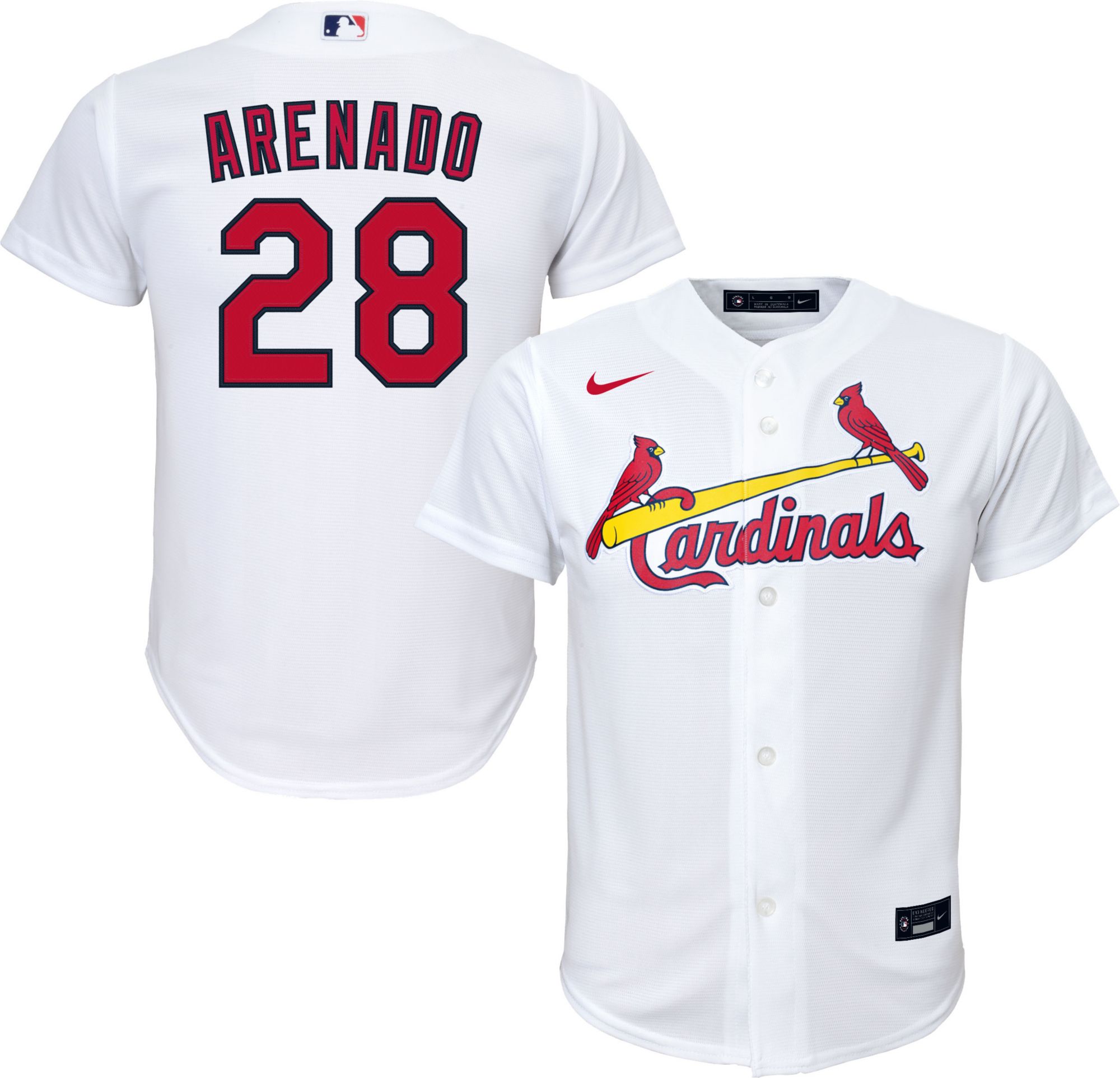 Nike Youth St. Louis Cardinals Nolan Arenado #28 Blue Cool Base Jersey