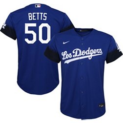 Nike Youth Los Angeles Dodgers Mookie Betts #50 Royal 2021 City Connect Cool Base Jersey