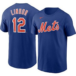 Nike Boys' New York Mets Francisco Lindor #12 Royal T-Shirt