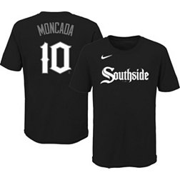 Nike Youth Chicago White Sox Yoán Moncada #10 Black T-Shirt