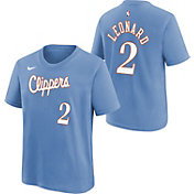 Nike Youth 2021-22 City Edition Los Angeles Clippers Kawhi Leonard #2 Blue Player T-Shirt