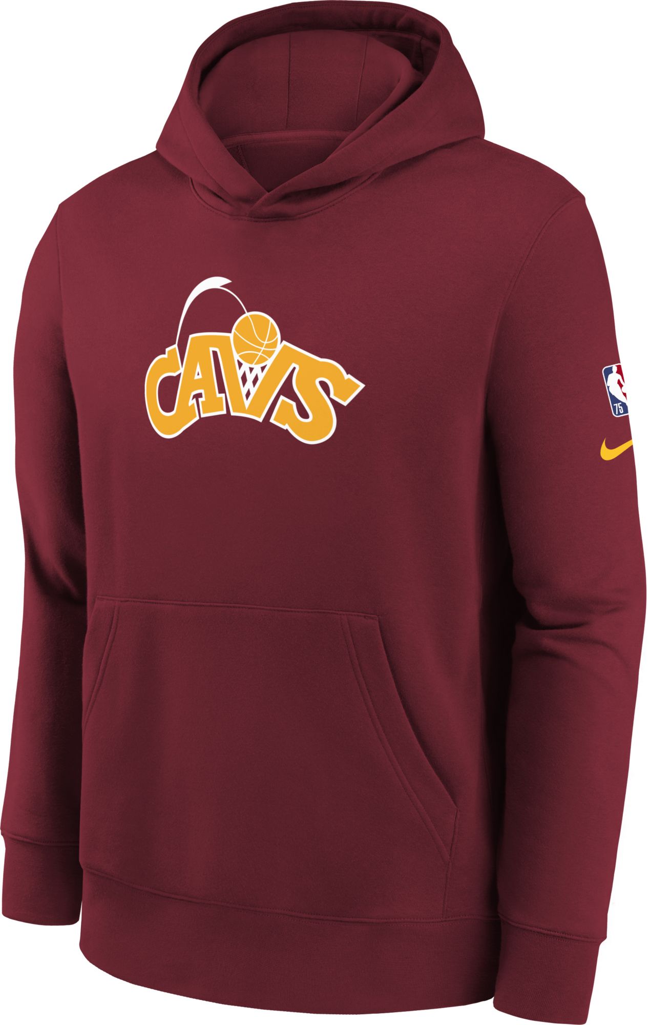 Cleveland Cavaliers Nike Women's 2021/22 City Edition Essential Logo  Cropped Pullover Hoodie - White