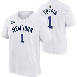 Nike Youth New York Knicks Obi Toppin #1 White T-Shirt