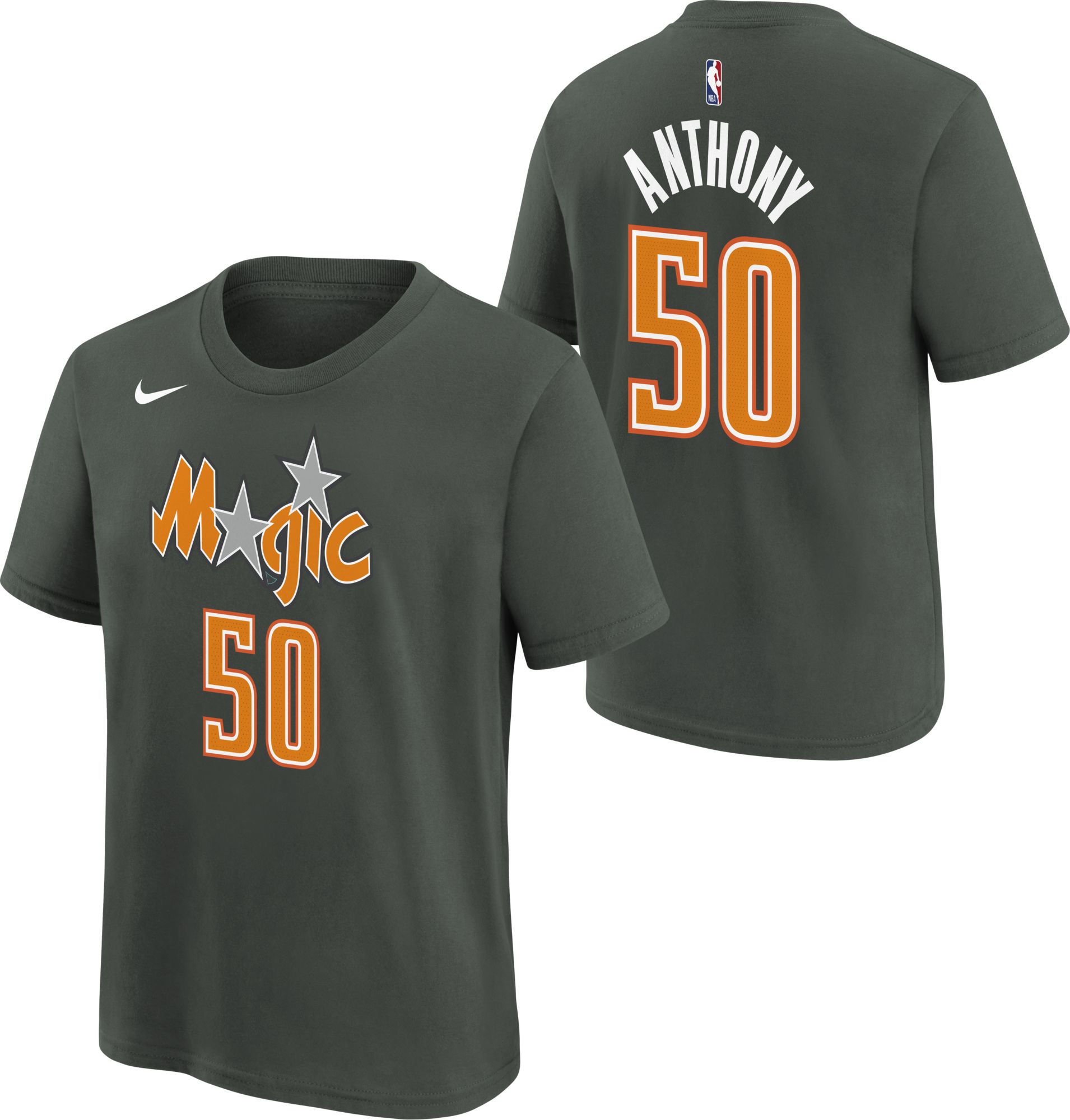Nike / Youth 2021-22 City Edition Orlando Magic Cole Anthony #50 Grey  Player T-Shirt