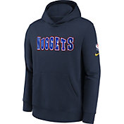 Nike Youth 2021-22 City Edition Denver Nuggets Navy Essential Pullover Hoodie