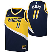 Nike Youth 2021-22 City Edition Indiana Pacers Domantas Sabonis #11 Blue Swingman Jersey