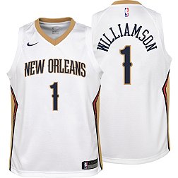 Nike Youth New Orleans Pelicans Zion Williamson #1White Dri-FIT Swingman Jersey