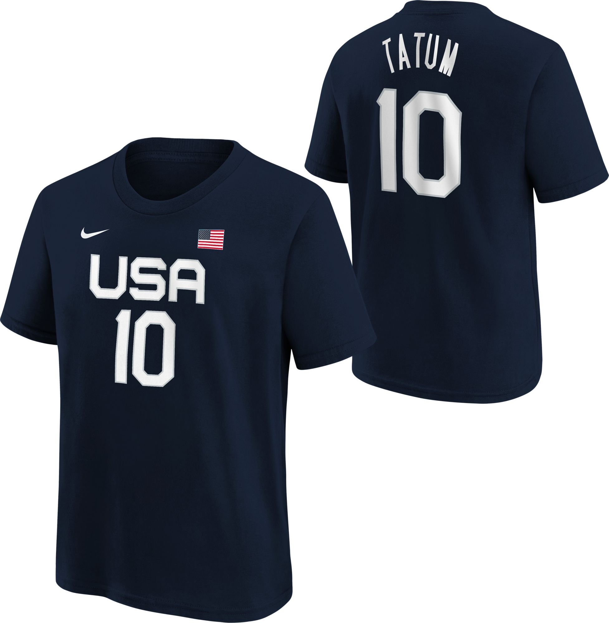 Nike / Youth USA Basketball Jayson Tatum #10 Navy T-Shirt