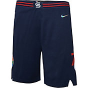 Nike Youth 2021-22 City Edition Philadelphia 76ers Blue Swingman Shorts
