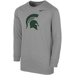 Nike Youth Michigan State Spartans Grey Core Cotton Long Sleeve T-Shirt