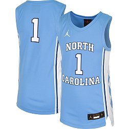 Jordan Youth North Carolina Tar Heels #1 Carolina Blue Replica Basketball Jersey