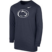 Nike Youth Penn State Nittany Lions Blue Core Cotton Long Sleeve T-Shirt