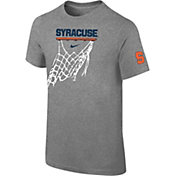 Nike Youth Syracuse Orange Grey Cotton Basketball Hoop T-Shirt