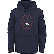 Nike Youth Denver Broncos College Navy Icon Therma Pullover Hoodie
